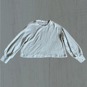 New In Grey Cropped Bubble Sweater‎ Size Large